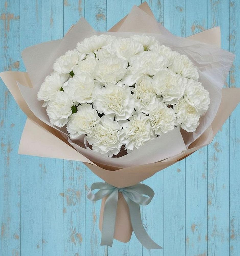 Букет цветов из: Гвоздики в Павлово Ленинградской области