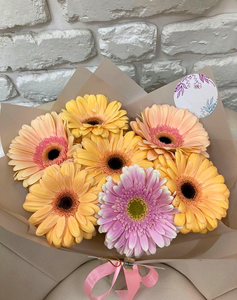 Букет цветов из: Герберы в Павлово Ленинградской области