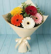 Букет цветов из:  Герберы в Павлово Ленинградской области
