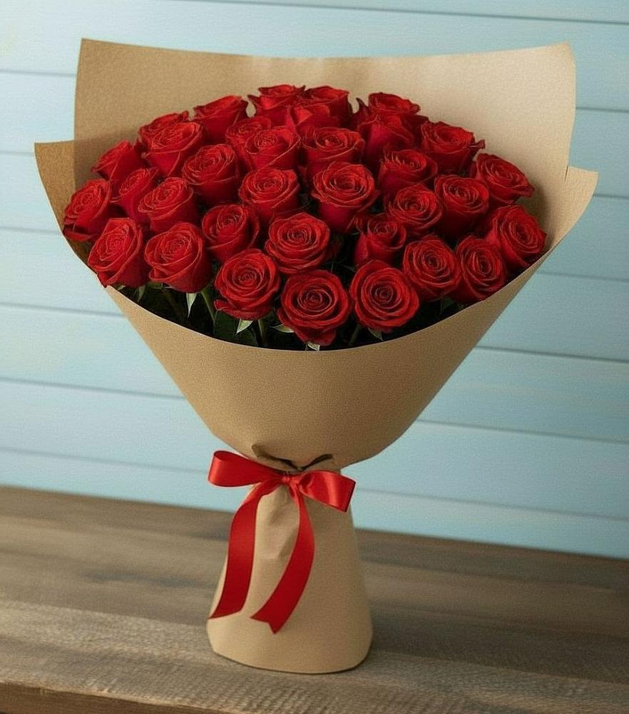 Букет Красные розы Милано в Павлово Ленинградской области