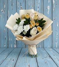 Букет цветов из:  Розы и Хризантемы в Павлово Ленинградской области