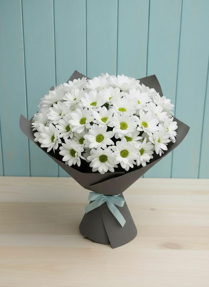 Букет цветов из: Хризантемы в Павлово Ленинградской области