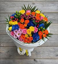 Букет цветов из:  Розы и Хризантемы в Павлово Ленинградской области