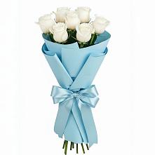 Букет 7 белых роз Проуд #REPLACE_PRED# Павлово Ленинградской области