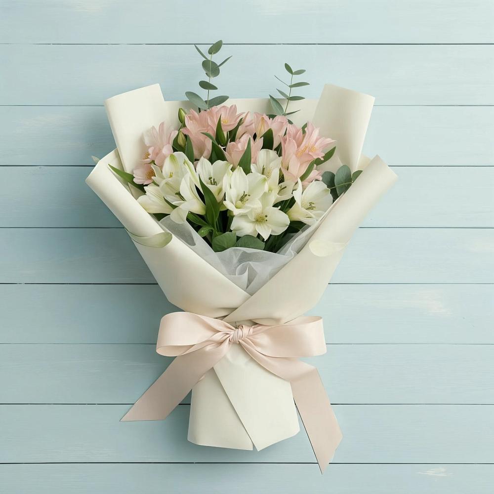 Букет цветов из: Альстромерии в Павлово Ленинградской области